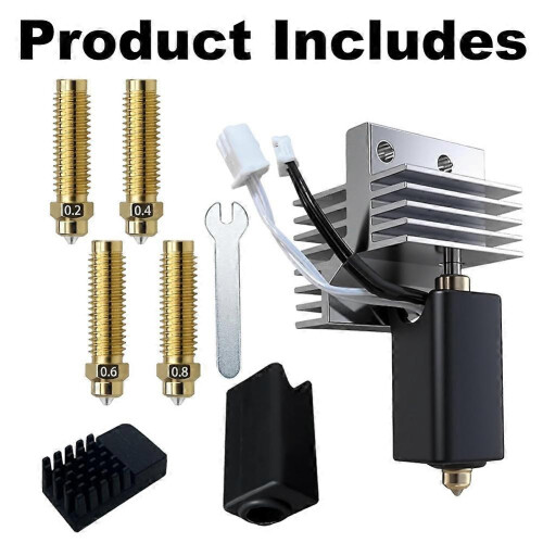 Για Elegoo Centauri Carbon Hotend, 0,2 mm, 0,4 mm, 0,6 mm, 0,8 mm ακροφύσιο από σκληρυμένο χάλυβα 2
