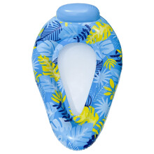 Pool Lounge Float with Pillow, Inflatable Mesh Lounger for Adults, Beach Lake and Party Use