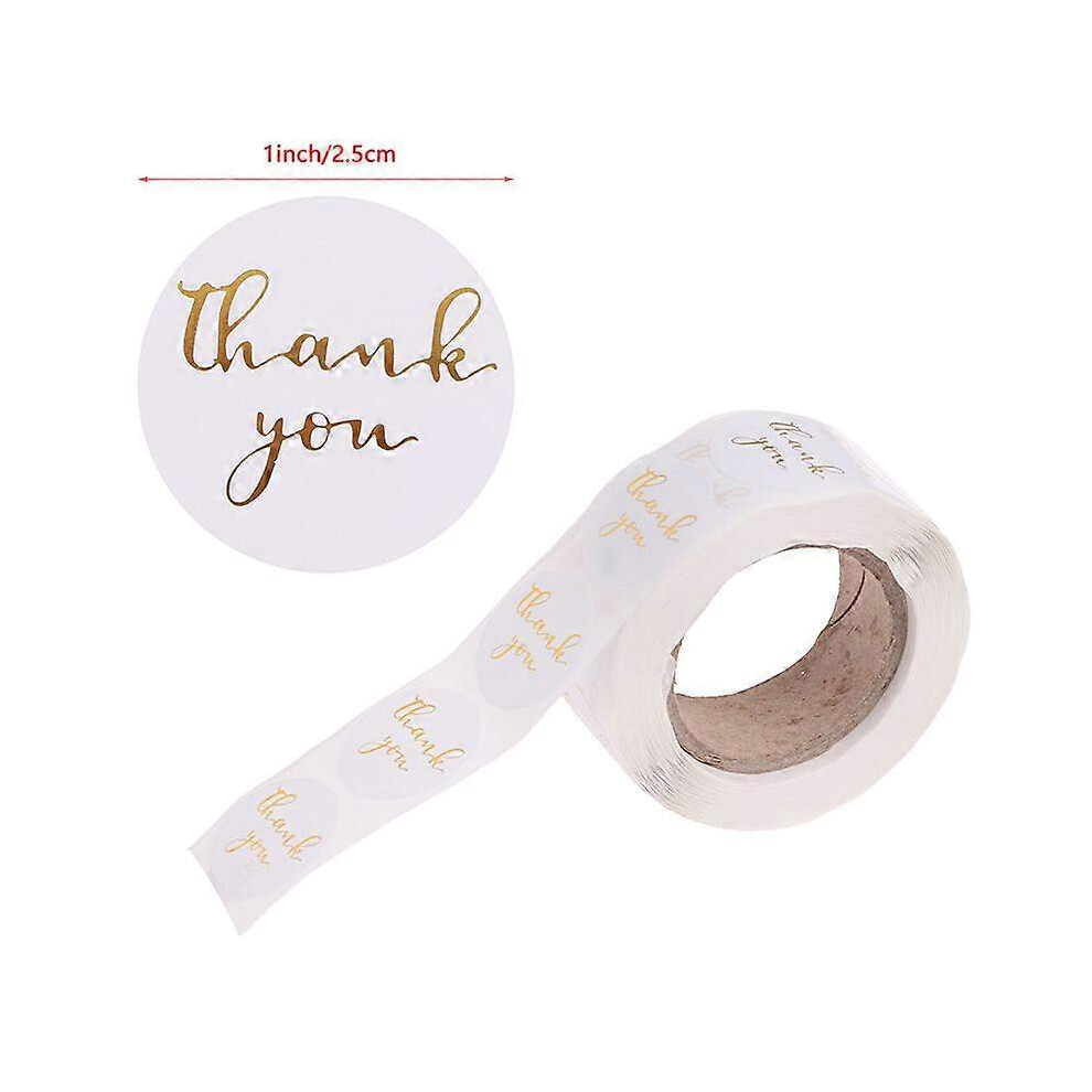(As Show, One Size) 500Pcs/Roll Round Thank You Stickers Seal Labels Stickers Scrapbooking Z 7371837691833