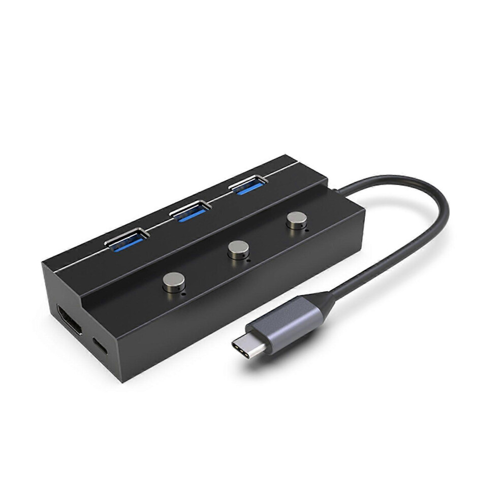 (As Show, Grey) Type-C Hub Splitter Usb3.0 5G Docking Station Hdmi-Compatible Pd 60W Fast 3364096783627