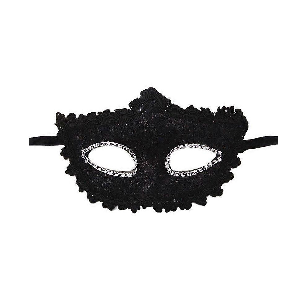 (As Show, Blue) Aldult Mask Half Face Princess Halloween Masquerade Blindfold Lace Eye Mask 7371837667234