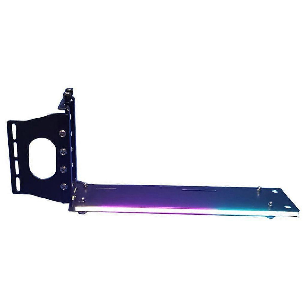 (As Show, Black) 12V Vertically Graphics Card Bracket Gpu Led Holder 12V 4Pin Rgb Automatic Led 5213747823817