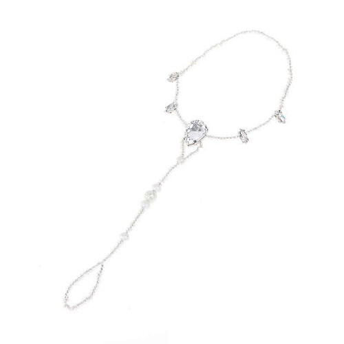 (As show, One size) Rhinestone Anklet Bracelet Beach Barefoot Sandal Anklet Chain Foot Boho Anklet 2
