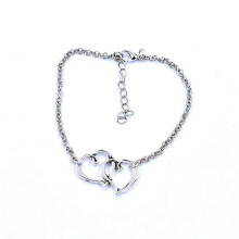 (As show, One size) Sexy Fashion Women Jewelry Double Heart Chain Beach Sandal Anklet Ankle Bracelet