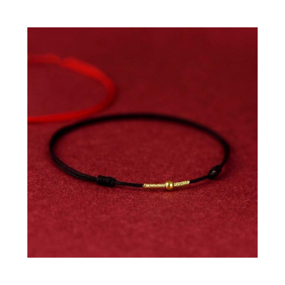 (Anklet, Black) Fashion Handmade Bracelet Red Rope Lucky Bangle Women Men Best Bracelet Anklet 7772846012266