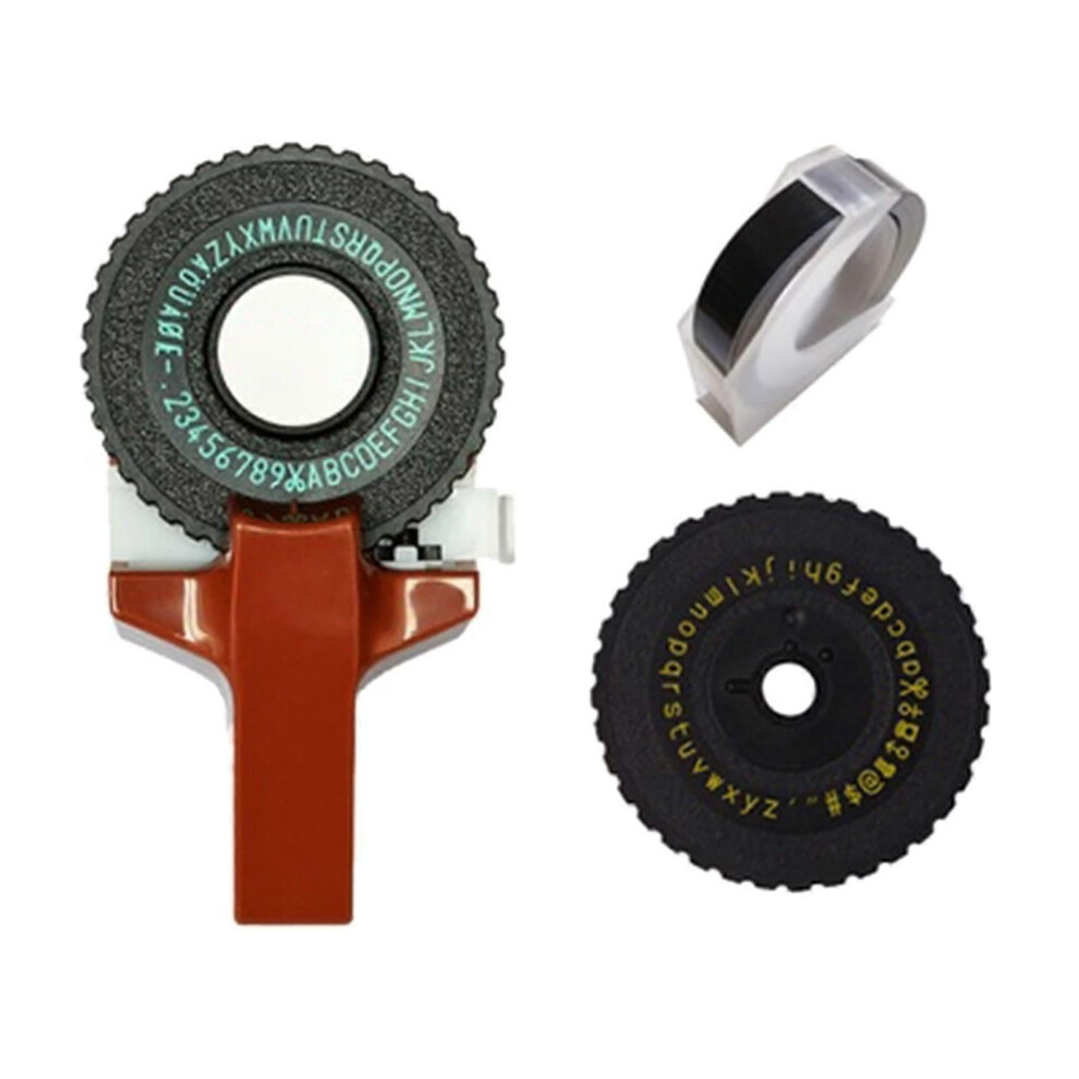 (As Show, Navy Blue) 3D Embossing Label Maker, Label Writer + Wheels Tape Set For Motex E101 5213747823855