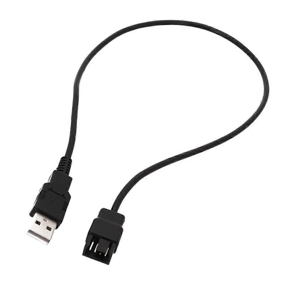 (As Show, 50Cm) Laptop Fan Power Cable 5V Usb To 4Pin 3Pin Computer Fan Power Supply Cord 3242242625956