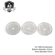 (As show, 800ml) 3Pcs Reusable Stainless Steel French Press Coffee Maker Detachable Mesh Filter