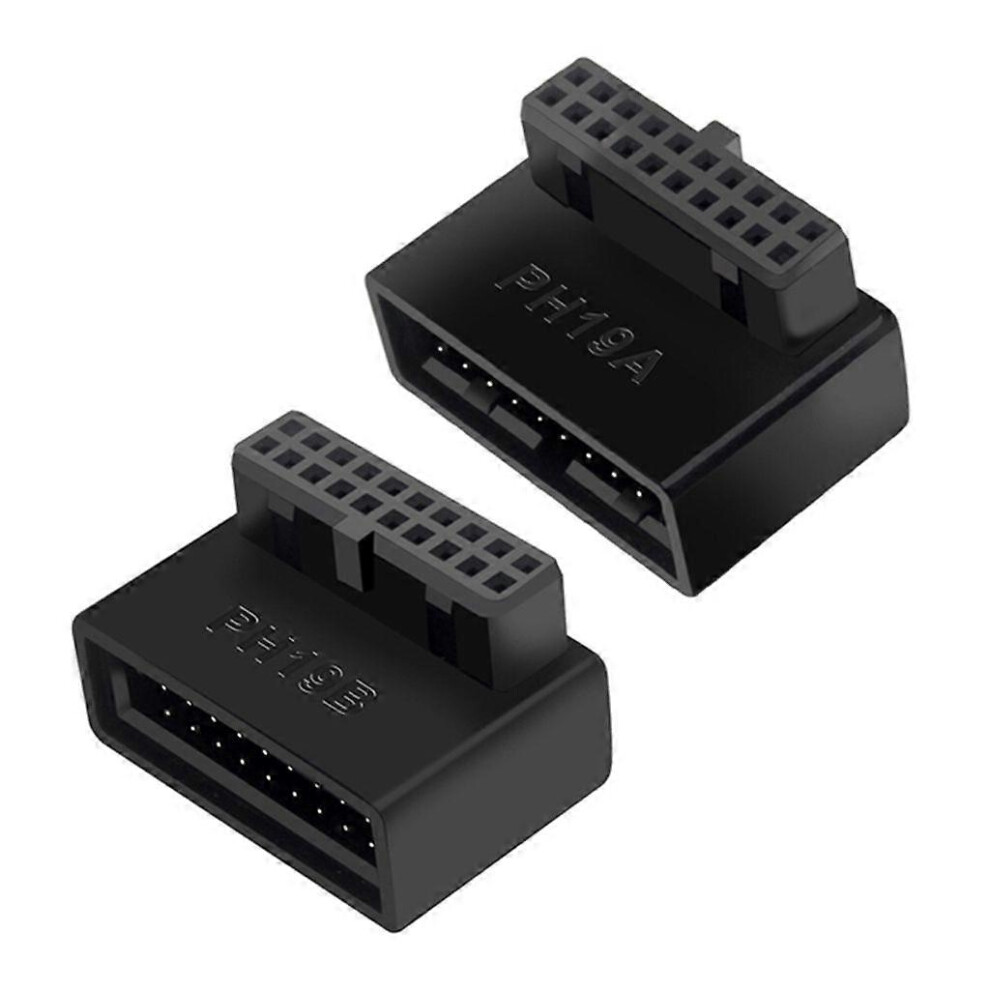 (As Show, One Size) Usb Header Adapter For Computer Motherboard Usb 3.0 19P 20P 90 Degree Plug 5213747801174