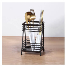 304 Stainless Steel Kitchen Utensil Holder Hanging Knife Block and Cutlery Organizer Black