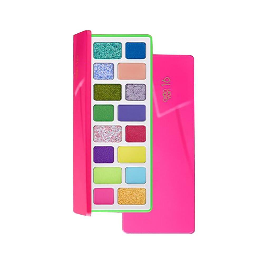 16 Color Multichrome Eyeshadow Palette with Shimmer and Matte,  Pigment, LongLasting Wear