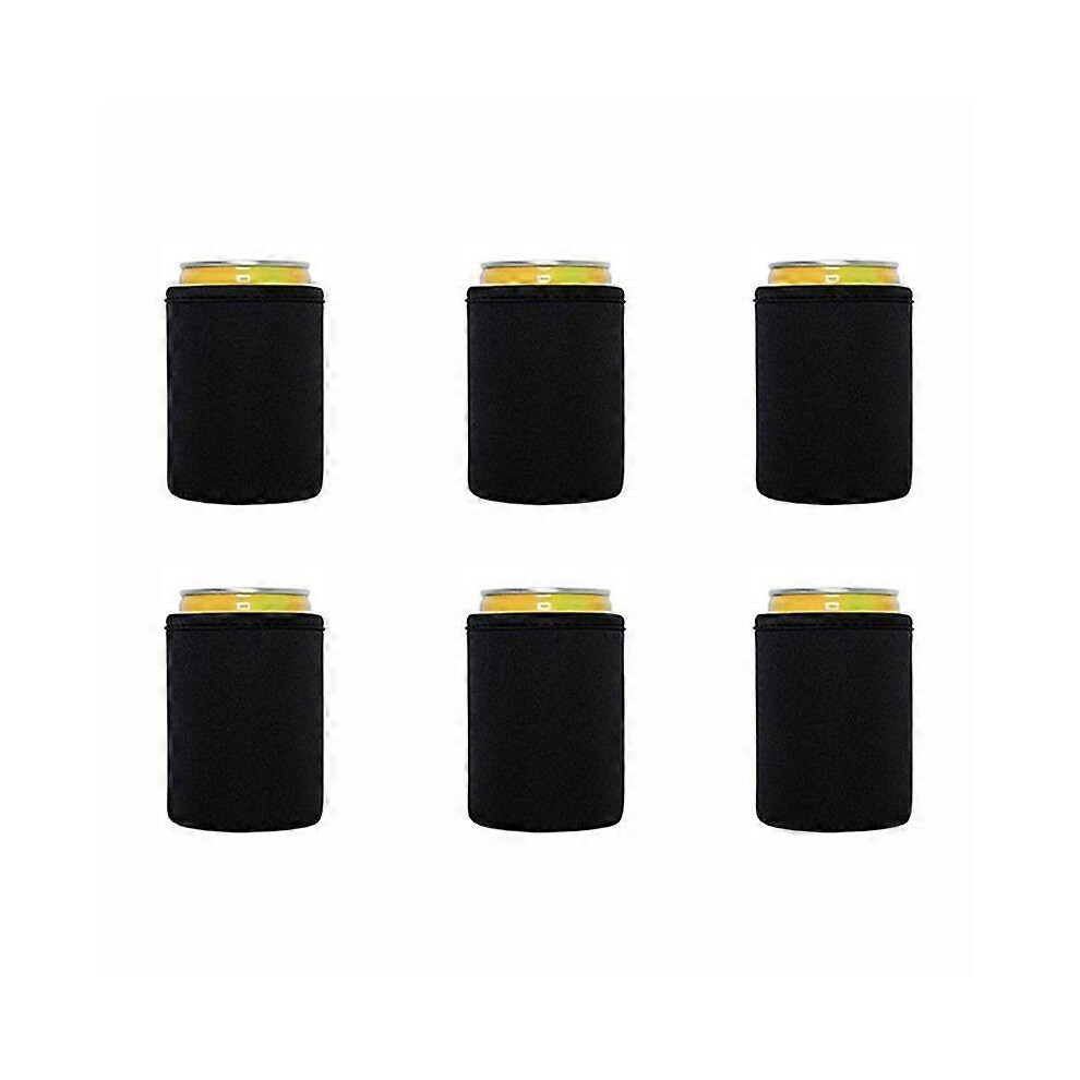 (As Show, Green) 6Pcs Beer Can Cooler/ Sleeves Soft Insulated Reusable Holder Water Soda Bottle 3671082425127