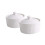 2PCS Ceramic Ramekins Oven Safe Small Baking Bowls for Pudding Mousse Steamed Eggs Cakes 1
