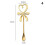 (As show, butterfly) Coffee Mixing Spoon Mini Heart LOVE Spoon Long Handle Flatware Coffee Drinking 1
