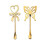 (As show, butterfly) Coffee Mixing Spoon Mini Heart LOVE Spoon Long Handle Flatware Coffee Drinking 3