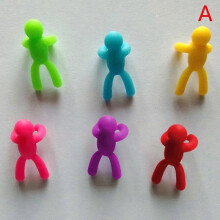 (As show, A) 6Pcs Wine Glass Recognizer Silicone Label Drinking Glass Identification Labels