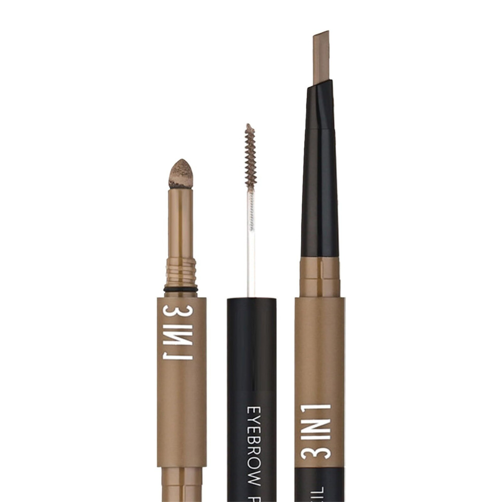 Waterproof Eyebrow Pencil DualEnded with Powder and Triangular Tip, Long Lasting NaturalLooking Brows EP6