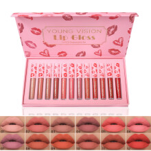 12pcs Waterproof Matte Lipstick Set Long Lasting Smudge Proof Velvet Lip Gloss Moisturizing