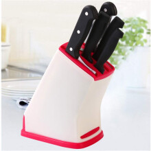 Utensil Holder with Knife Block Without Knives, Kitchen Organizer Countertop Drying Rack with Drainage Hole and NonSlip Base