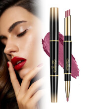 2 in 1 Lip Liner and Matte Liquid Lipstick Pen, Long Lasting Waterproof Nonstick Lip Color (#01, 1 Pcs)