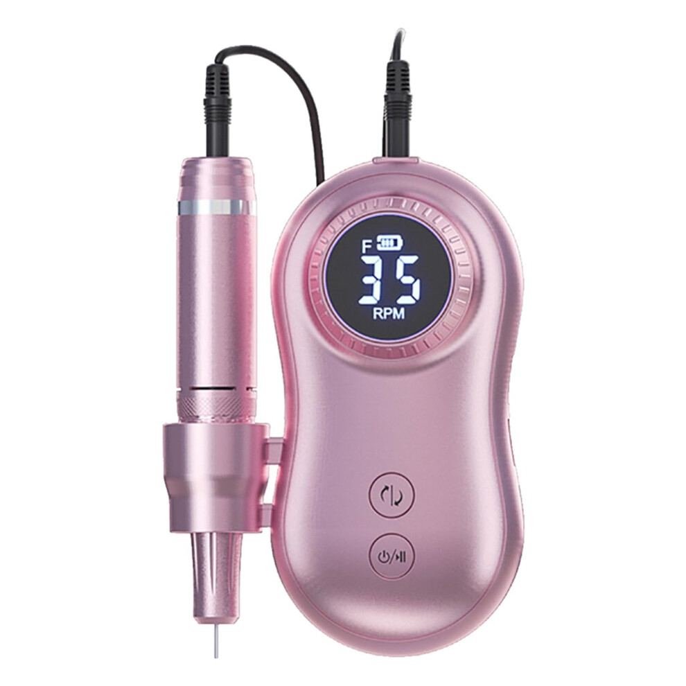 Electric Nail Drill 35000RPM with LCD Display, Rechargeable Professional Nail File for Acrylic and Gel Nails
