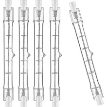 Pack aus 5 R7s Halogenlampen 118mm 400W 230V, R7s Halogen Stab 118mm, R7s Halogenlampe Dimbare Halogenstangenlampe TW