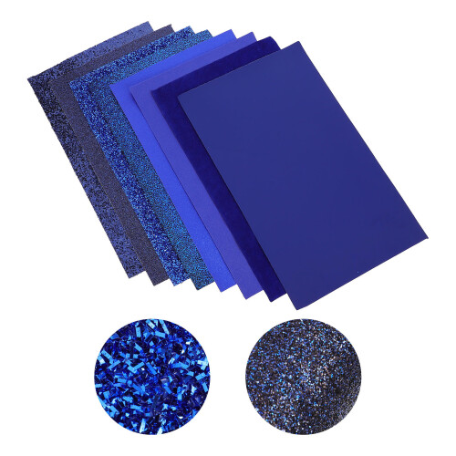 Blauwe Kunstleer Sheets Voor DIY Accessoires En Creatief Knutselen 1