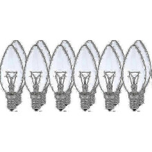 12x 40W E14 Kerzenlampe Klarweiße Klassische Glühbirne