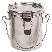 1Seau Portable Argenté Pour Lavage Pinceaux Peinture Enfant Débutant