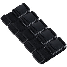 5St Compacte Zwarte Bagagestraps Met Sterke Gesp Voor Bagage
