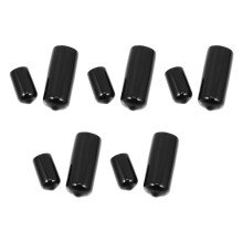 10St Makkelijke Installatie Pool Cue Tip Protectors Rubber Zwart