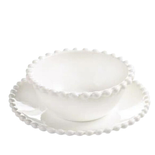 Kitchen Ceramic Tableware Dessert Plate Dessert Bowl Food Serving Bowl