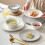 Kitchen Ceramic Tableware Dessert Plate Dessert Bowl Food Serving Bowl 6