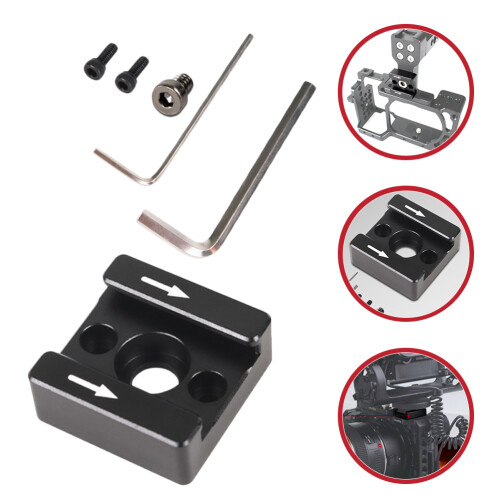 1Set Aluminium Cold Shoe Bracket Adapter Zwart Voor Camera Accessoires 2