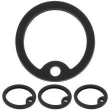 4St Honden Identificatie Tags Stil Geluidsdemper Rond Silicone Zwart