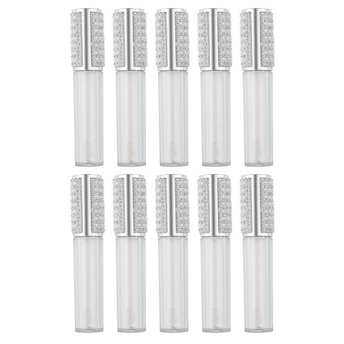 10Stk Leere Lippenstift Silber Und Wiederverwendbar