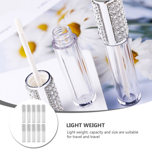 10Stk Leere Lippenstift Silber Und Wiederverwendbar 2