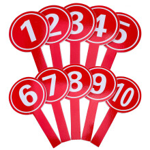 10St Duurzame Rode Foam Handheld Scoreborden Voor Meerfuncties
