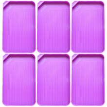 6St Paars Kunststof Bead Tray Voor Rhinestones En Diamanten Sorteren