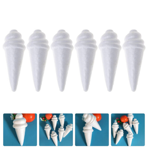 6St Lichtgewicht Witte Foam Ijs Model Voor DIY Kinderprojecten 2