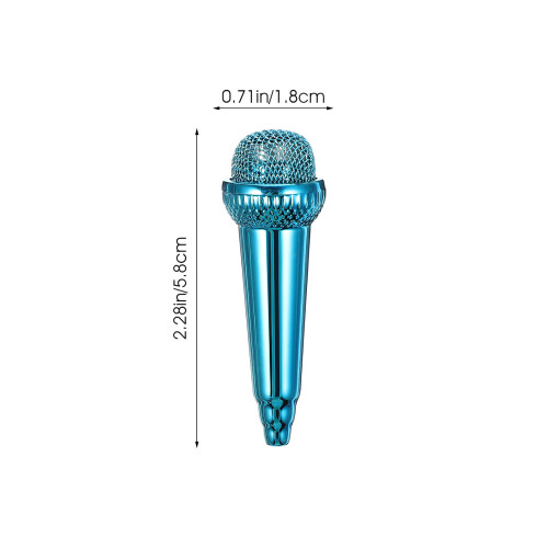 Blauw Mini Microfoon Plastic Draagbaar Voor Telefoon Opnemen 1