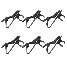 10St Mic Clips Zwart Iron Clip Lapel Lavalier Voor Voice Chat