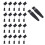20Pairs Black Silicone Phone Plug Set for Type-C USB Dust Protection 1