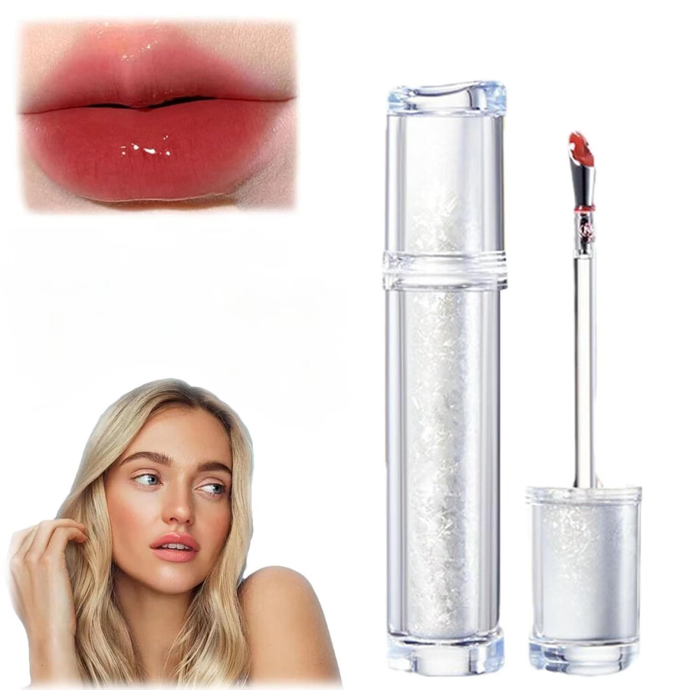 Ice Water Lip Gloss Lip Oil, NonSticky Jelly Moisture Texture, Mirror Shine Finish for Plump Lips