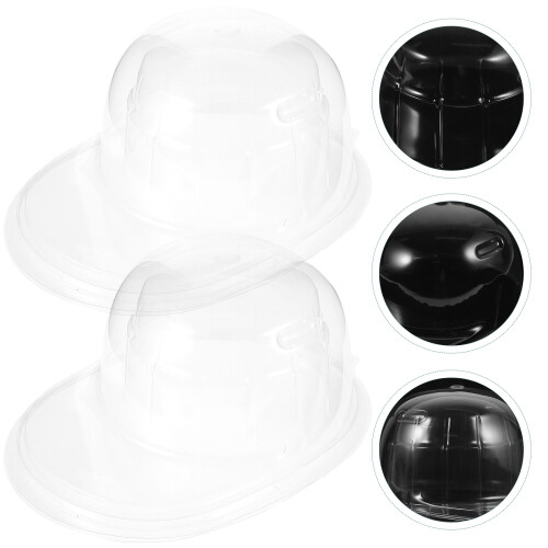 2St Draagbare Plastic Hoedenhouders Transparant Voor Hoedendisplay 1