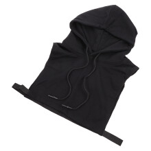 1St Comfortabele Zwarte Afneembare Hoodie Nepkraag Katoen Voor Herfst
