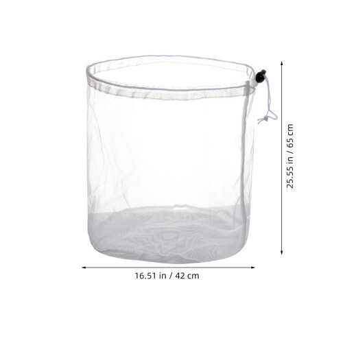 2 Pcs Dirty Laundry Bag Breathable Mesh Storage Clothes Drawstring 1