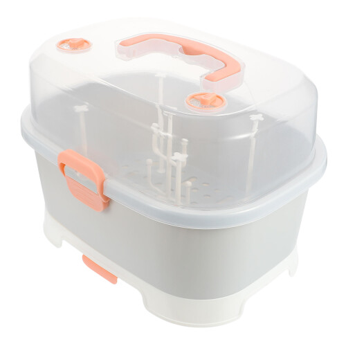 Baby Bottle Storage Box Grijs Stevig Plastic Melkfles Container