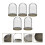 5 Sets Diy Glazen Afdekking Mini Messing Verjaardagscadeau 2