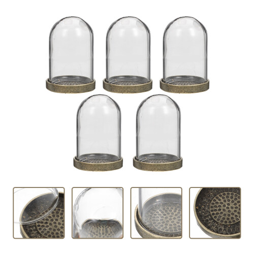 5 Sets Diy Glazen Afdekking Mini Messing Verjaardagscadeau 1